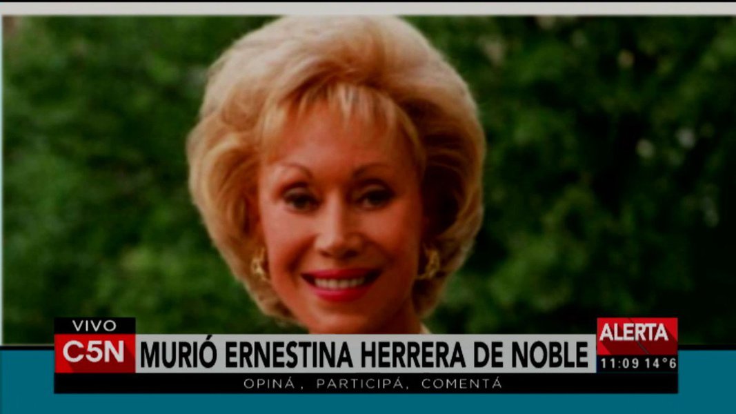 Diretora do jornal Clarín, forte opositora do governo de Cristina Kirchner, morreu aos 94 anos em Buenos Aires; Ernestina de Noble ganhou notoriedade por ser a primeira mulher a dirigir um grande grupo de mídia latinoamericano e por suposto rapto de filhos de desaparecidos políticos durante a ditadura argentina nos anos 1970 e 1980 (Foto: Charles Nisz) Diretora do jornal Clarín, forte opositora do governo de Cristina Kirchner, morreu aos 94 anos em Buenos Aires; Ernestina de Noble ganhou notoriedade por ser a primeira mulher a dirigir um grande grupo de mídia latinoamericano e por suposto rapto de filhos de desaparecidos políticos durante a ditadura argentina nos anos 1970 e 1980