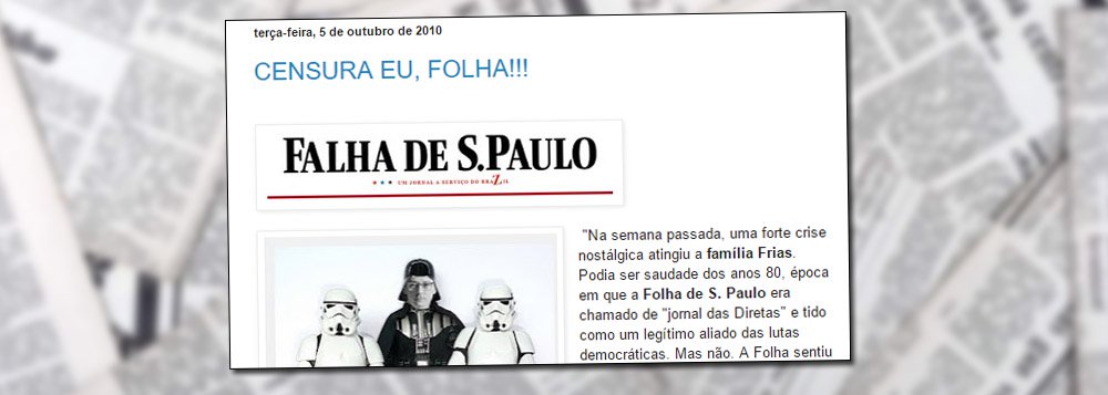 O Superior Tribunal de Justiça liberou o site Falha de S. Paulo, que faz paródia do noticiário da Folha de S. Paulo; para os ministros, a proibição, pedida pela Folha, seria uma tentativa de censura (Foto: Leonardo Attuch) O Superior Tribunal de Justiça liberou o site Falha de S. Paulo, que faz paródia do noticiário da Folha de S. Paulo; para os ministros, a proibição, pedida pela Folha, seria uma tentativa de censura