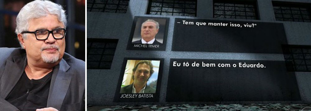 Notícia foi antecipada pelo jornalista Ricardo Noblat; segundo ele, a perícia da Polícia Federal relata que "não há sinais de adulteração na gravação da conversa entre o presidente Michel Temer e o empresário Joesley Batista, dono do Grupo JBS"; "Outra das desculpas esfarrapadas de Temer cai por terra. De mentira em mentira, vai ficando sem defesa. E foi só o primeiro vazamentos entre os muitos que virão nas próximas horas e dias", observa o jornalista Fernando Brito, do Tijolaço (Foto: Aquiles Lins) Notícia foi antecipada pelo jornalista Ricardo Noblat; segundo ele, a perícia da Polícia Federal relata que "não há sinais de adulteração na gravação da conversa entre o presidente Michel Temer e o empresário Joesley Batista, dono do Grupo JBS"; "Outra das desculpas esfarrapadas de Temer cai por terra. De mentira em mentira, vai ficando sem defesa. E foi só o primeiro vazamentos entre os muitos que virão nas próximas horas e dias", observa o jornalista Fernando Brito, do Tijolaço