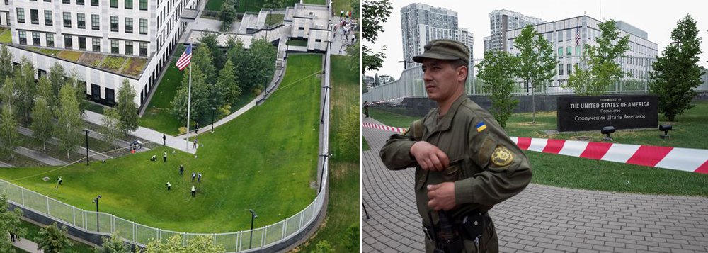 Embaixada dos EUA na Ucrânia confirmou ter tido lugar uma explosão em seu terreno em Kiev, mas sem causar vítimas ou danos à propriedade; no início da manhã desta quinta-feira (8), um desconhecido atirou um objeto explosivo não identificado para o terreno da embaixada; "Não houve nenhum prejuízo à propriedade da embaixada. Ninguém dos funcionários ficou ferido", disse a embaixada no seu Facebook; "No momento não consideramos este incidente como um atentado terrorista", completa o texto (Foto: Paulo Emílio) Embaixada dos EUA na Ucrânia confirmou ter tido lugar uma explosão em seu terreno em Kiev, mas sem causar vítimas ou danos à propriedade; no início da manhã desta quinta-feira (8), um desconhecido atirou um objeto explosivo não identificado para o terreno da embaixada; "Não houve nenhum prejuízo à propriedade da embaixada. Ninguém dos funcionários ficou ferido", disse a embaixada no seu Facebook; "No momento não consideramos este incidente como um atentado terrorista", completa o texto