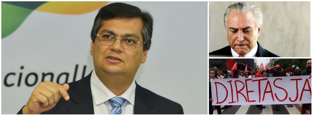 "Um impeachment inconstitucional jogou-nos em uma crise institucional. A consulta à soberania popular é a melhor saída para tantos problemas", avalia o governador do Maranhão, em uma publicação no Twitter, em meio à denúncia de que Michel Temer teria acionado a Abin para investigar a vida do ministro do STF Edson Fachin; neste sábado, a presidente do Supremo, Cármen Lúcia, respondeu com uma nota duríssima; "Bem sabemos que uma parte da classe dominante no Brasil tem alergia às urnas. Sempre preferiram atalhos e retalhos inconstitucionais", comentou ainda Flávio Dino (PCdoB) (Foto: Gisele Federicce) "Um impeachment inconstitucional jogou-nos em uma crise institucional. A consulta à soberania popular é a melhor saída para tantos problemas", avalia o governador do Maranhão, em uma publicação no Twitter, em meio à denúncia de que Michel Temer teria acionado a Abin para investigar a vida do ministro do STF Edson Fachin; neste sábado, a presidente do Supremo, Cármen Lúcia, respondeu com uma nota duríssima; "Bem sabemos que uma parte da classe dominante no Brasil tem alergia às urnas. Sempre preferiram atalhos e retalhos inconstitucionais", comentou ainda Flávio Dino (PCdoB)