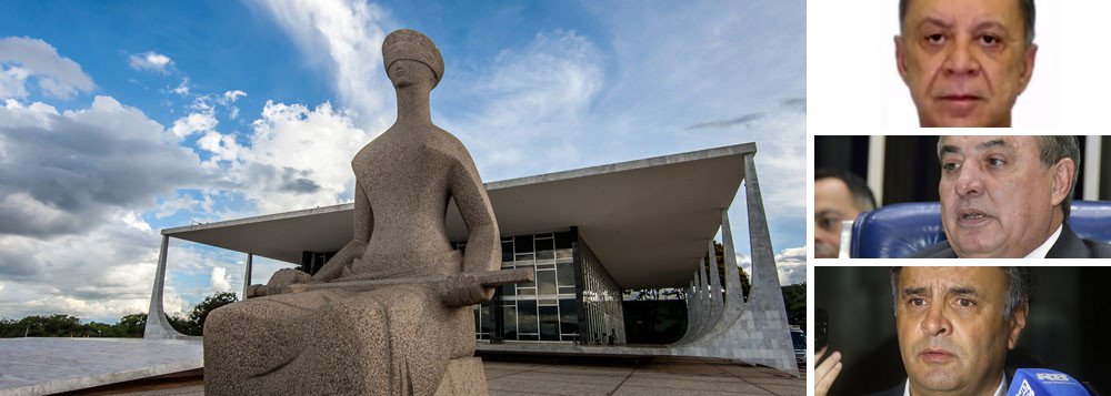 Primeira Turma do Supremo Tribunal Federal decidiu nesta tarde, por 3 votos a 2, substituir a prisão preventiva do ex-assessor do senador Zezé Perrella (PMDB-MG), Mendherson Souza Lima, por prisão domiciliar com medidas cautelares, como o uso de tornozeleira eletrônica; ele é apontado como uma das pessoas que transportaram o dinheiro pedido pelo senador Aécio Neves (PMDB-MG) à JBS; votaram a favor da libertação de Mendherson os ministros Marco Aurélio Mello, Alexandre de Moraes e Luiz Fux, que desempatou o julgamento; a divergência foi aberta pelo ministro Luis Roberto Barroso, acompanhado pela ministra Rosa Weber; 1ª Turma ainda vai julgar se aceita o pedido de prisão de Aécio (Foto: Felipe L. Goncalves) Primeira Turma do Supremo Tribunal Federal decidiu nesta tarde, por 3 votos a 2, substituir a prisão preventiva do ex-assessor do senador Zezé Perrella (PMDB-MG), Mendherson Souza Lima, por prisão domiciliar com medidas cautelares, como o uso de tornozeleira eletrônica; ele é apontado como uma das pessoas que transportaram o dinheiro pedido pelo senador Aécio Neves (PMDB-MG) à JBS; votaram a favor da libertação de Mendherson os ministros Marco Aurélio Mello, Alexandre de Moraes e Luiz Fux, que desempatou o julgamento; a divergência foi aberta pelo ministro Luis Roberto Barroso, acompanhado pela ministra Rosa Weber; 1ª Turma ainda vai julgar se aceita o pedido de prisão de Aécio