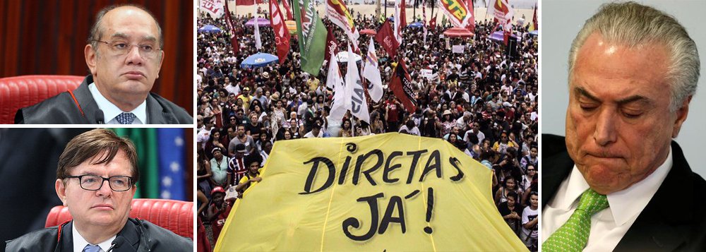 Horas antes do Tribunal Superior Eleitoral (TSE) retomar o julgamento que pode retirar Michel Temer do Planalto, levantamento do Paraná Pesquisas confirma o sentimento da ampla maioria da população: para 79,6% dos brasileiros, o TSE deve cassar o mandato de Temer; apenas 16,8% dizem ser a favor da permanência do peemedebista; ministros do TSE afirmam que não votarão sob pressão política, mas estão diante de uma oportunidade histórica para corrigir os rumos do País, encerrando o ciclo Michel Temer e convocando eleições diretas para seu substituto (Foto: Aquiles Lins) Horas antes do Tribunal Superior Eleitoral (TSE) retomar o julgamento que pode retirar Michel Temer do Planalto, levantamento do Paraná Pesquisas confirma o sentimento da ampla maioria da população: para 79,6% dos brasileiros, o TSE deve cassar o mandato de Temer; apenas 16,8% dizem ser a favor da permanência do peemedebista; ministros do TSE afirmam que não votarão sob pressão política, mas estão diante de uma oportunidade histórica para corrigir os rumos do País, encerrando o ciclo Michel Temer e convocando eleições diretas para seu substituto