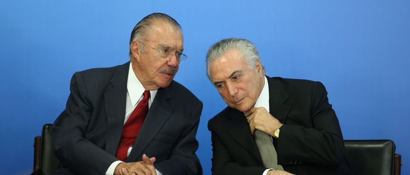 José Sarney e Michel Temer (Foto: Leonardo Lucena) José Sarney e Michel Temer