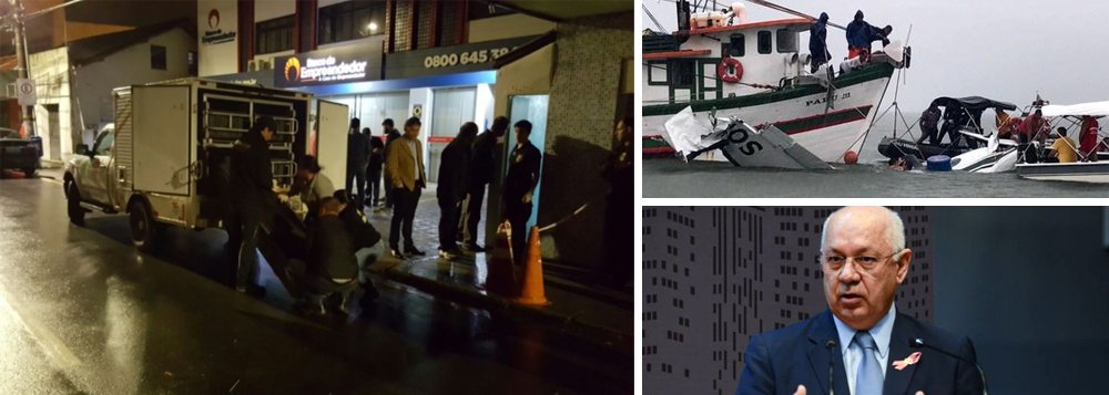 Dois delegados da Polícia Federal foram assassinados na madrugada desta quarta-feira, 31, em Florianópolis. Elias Escobar, 60 anos, e Adriano Antônio Soares, 47 anos, estavam em uma casa noturna quando houve um desentendimento e os tiros foram disparados. Uma pessoa ficou ferida no tumulto; Adriano Antônio Soares foi o responsável por abrir o inquérito sobre as circunstâncias da queda do avião que matou o ministro Teori Zavascki, então relator da operação Lava Jato no Supremo Tribunal Federal, e outras quatro pessoas em Paraty; Soares, que atuava como chefe da Polícia Federal de Angra dos Reis desde 2009, havia sido designado para investigar o caso ainda em janeiro; testemunhas estão sendo ouvidas ao longo do dia (Foto: Aquiles Lins) Dois delegados da Polícia Federal foram assassinados na madrugada desta quarta-feira, 31, em Florianópolis. Elias Escobar, 60 anos, e Adriano Antônio Soares, 47 anos, estavam em uma casa noturna quando houve um desentendimento e os tiros foram disparados. Uma pessoa ficou ferida no tumulto; Adriano Antônio Soares foi o responsável por abrir o inquérito sobre as circunstâncias da queda do avião que matou o ministro Teori Zavascki, então relator da operação Lava Jato no Supremo Tribunal Federal, e outras quatro pessoas em Paraty; Soares, que atuava como chefe da Polícia Federal de Angra dos Reis desde 2009, havia sido designado para investigar o caso ainda em janeiro; testemunhas estão sendo ouvidas ao longo do dia