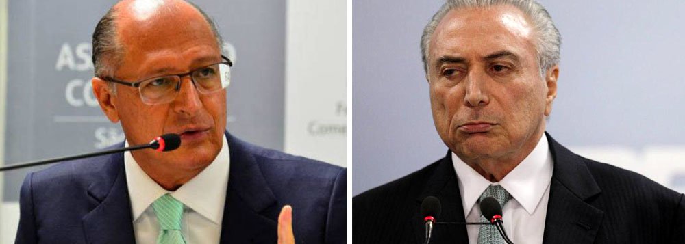 Ontem, o governador de São Paulo mandou o prefeito João Doria acalmar a rebelião das bases do tucanato, que queria abandonar o governo Temer; hoje, Geraldo Alckmin saiu pelo outro lado: "Quem disse que eu sou contra o desembarque? Se você pegar as minhas declarações lá atrás eu disse que o partido deveria apoiar o governo, as medidas de interesse para o país, sem necessariamente participar com ministro"; jornalista Fernando Brito diz que Alckmin "vai mostrando que tucano profissional sabe o poder do muro" (Foto: Gisele Federicce) Ontem, o governador de São Paulo mandou o prefeito João Doria acalmar a rebelião das bases do tucanato, que queria abandonar o governo Temer; hoje, Geraldo Alckmin saiu pelo outro lado: "Quem disse que eu sou contra o desembarque? Se você pegar as minhas declarações lá atrás eu disse que o partido deveria apoiar o governo, as medidas de interesse para o país, sem necessariamente participar com ministro"; jornalista Fernando Brito diz que Alckmin "vai mostrando que tucano profissional sabe o poder do muro"
