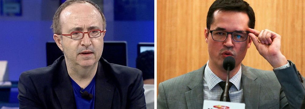 "O agora coordenador da Força Tarefa colou grau em 2002 e prestou concurso no mesmo ano; só poderia tê-lo feito dois anos depois de formado", diz o colunista Reinaldo Azevedo; "O fato: Dallagnol se tornou procurador contra a lei, o que foi admitido pela própria Justiça, e lá permaneceu com base da teoria do 'fato consumado'” (Foto: Leonardo Attuch) "O agora coordenador da Força Tarefa colou grau em 2002 e prestou concurso no mesmo ano; só poderia tê-lo feito dois anos depois de formado", diz o colunista Reinaldo Azevedo; "O fato: Dallagnol se tornou procurador contra a lei, o que foi admitido pela própria Justiça, e lá permaneceu com base da teoria do 'fato consumado'”