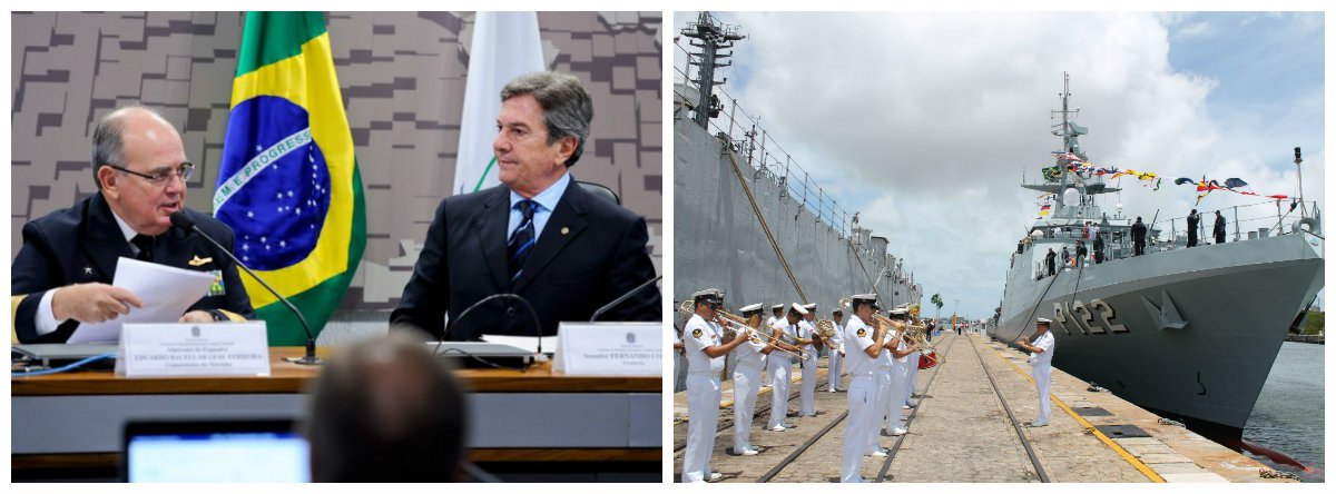 O comandante da Marinha, almirante-de-esquadra Eduardo Bacellar Leal Ferreira, em audiência na Comissão de Relações Exteriores e Defesa Nacional do Senado (CRE), presidida pelo senador alagoano Fernando Collor (PTC), revelou que a Marinha vive hoje uma situação "extremamente delicada e preocupante" por conta da redução da verba, sem contar os contingenciamentos feitos pelo governo federal; o programa referente ao submarino nuclear também corre risco (Foto: Voney Malta) O comandante da Marinha, almirante-de-esquadra Eduardo Bacellar Leal Ferreira, em audiência na Comissão de Relações Exteriores e Defesa Nacional do Senado (CRE), presidida pelo senador alagoano Fernando Collor (PTC), revelou que a Marinha vive hoje uma situação "extremamente delicada e preocupante" por conta da redução da verba, sem contar os contingenciamentos feitos pelo governo federal; o programa referente ao submarino nuclear também corre risco