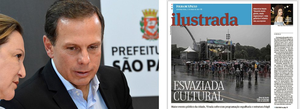A decisão do prefeito João Doria (PSDB) de migrar as atrações principais da Virada Cultural para cinco palcos afastados do centro esvaziou significativamente a edição de 2017 do principal evento cultural da prefeitura –que ainda não revelou número de público; houve shows em que o número de espectadores não chegava a dez; edição foi marcada por uma série de falhas técnicas e cancelamentos (Foto: Giuliana Miranda) A decisão do prefeito João Doria (PSDB) de migrar as atrações principais da Virada Cultural para cinco palcos afastados do centro esvaziou significativamente a edição de 2017 do principal evento cultural da prefeitura –que ainda não revelou número de público; houve shows em que o número de espectadores não chegava a dez; edição foi marcada por uma série de falhas técnicas e cancelamentos