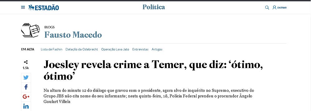 Ao ouvir do empresário Joesley Batista, do Grupo JBS, que ele estava "comprando" um procurador da República por R$ 50 mil mensais —e que, em troca, o infiltrado teria passado informações sigilosas sobre a investigação de que Joesley é alvo— Michel Temer respondeu "ótimo, ótimo" (Foto: Giuliana Miranda) Ao ouvir do empresário Joesley Batista, do Grupo JBS, que ele estava "comprando" um procurador da República por R$ 50 mil mensais —e que, em troca, o infiltrado teria passado informações sigilosas sobre a investigação de que Joesley é alvo— Michel Temer respondeu "ótimo, ótimo"