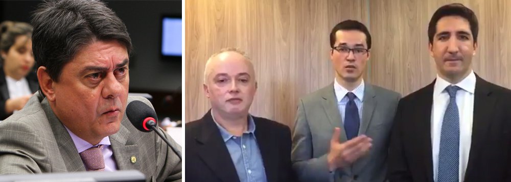 "Difundido por redes sociais e conclamando o 'povo' ao posicionamento contra o projeto de lei sobre os crimes de abuso de autoridade, ora em trâmite no Senado, o filmete de três procuradores da força-tarefa da Operação Lava Jato é patético e ao mesmo tempo assustador. Repete a nova técnica da nata do corporativismo do Ministério Público, de apelar à coletividade para apoio a suas teses – que, postas em prática, significam mais redução de garantias processuais e menos responsabilidade para quem atua na repressão", critica o deputado e advogado Wadih Damous (PT-RJ); "Num país campeão em práticas policiais e judiciais violentas e arbitrárias e na discriminação dos mais pobres, não é difícil adivinhar onde a corda irá romper", ressalta o parlamentar (Foto: Wadih Damous) "Difundido por redes sociais e conclamando o 'povo' ao posicionamento contra o projeto de lei sobre os crimes de abuso de autoridade, ora em trâmite no Senado, o filmete de três procuradores da força-tarefa da Operação Lava Jato é patético e ao mesmo tempo assustador. Repete a nova técnica da nata do corporativismo do Ministério Público, de apelar à coletividade para apoio a suas teses – que, postas em prática, significam mais redução de garantias processuais e menos responsabilidade para quem atua na repressão", critica o deputado e advogado Wadih Damous (PT-RJ); "Num país campeão em práticas policiais e judiciais violentas e arbitrárias e na discriminação dos mais pobres, não é difícil adivinhar onde a corda irá romper", ressalta o parlamentar
