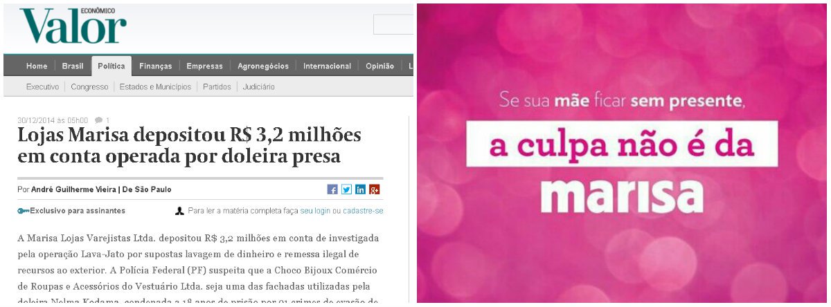 Rede de lojas, que fez piada com Marisa Letícia ao fazer anúncio para o Dia das Mães nesta sexta-feira 12 e foi duramente criticada nas redes sociais, já foi acusada de depositar R$ 3,2 milhões na conta bancária da doleira Nelma Kodama, condenada a 18 anos de prisão por 91 crimes de evasão de divisas no âmbito da Lava Jato (Foto: Gisele Federicce) Rede de lojas, que fez piada com Marisa Letícia ao fazer anúncio para o Dia das Mães nesta sexta-feira 12 e foi duramente criticada nas redes sociais, já foi acusada de depositar R$ 3,2 milhões na conta bancária da doleira Nelma Kodama, condenada a 18 anos de prisão por 91 crimes de evasão de divisas no âmbito da Lava Jato