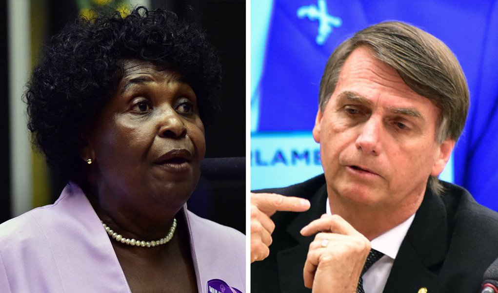 Deputada federal demonstra "revolta e indignação" em discurso na Câmara nesta quarta-feira 5, depois que o deputado Jair Bolsonaro fez um discurso racista no clube Hebraica do Rio, revoltando a comunidade judaica; "Não podemos mais aceitar as provocações de Bolsonaro. Não podemos aceitar este papel que ele se presta para a nação brasileira, envergonhando inclusive este plenário. E nós exigimos respeito. Ele não respeita pobre, ele não respeita negro, ele não respeita as mulheres. Aqui ele já provou que não respeita. E não tem nenhuma punição para Bolsonaro nessa casa", disse Bendita; assista (Foto: Gisele Federicce) Deputada federal demonstra "revolta e indignação" em discurso na Câmara nesta quarta-feira 5, depois que o deputado Jair Bolsonaro fez um discurso racista no clube Hebraica do Rio, revoltando a comunidade judaica; "Não podemos mais aceitar as provocações de Bolsonaro. Não podemos aceitar este papel que ele se presta para a nação brasileira, envergonhando inclusive este plenário. E nós exigimos respeito. Ele não respeita pobre, ele não respeita negro, ele não respeita as mulheres. Aqui ele já provou que não respeita. E não tem nenhuma punição para Bolsonaro nessa casa", disse Bendita; assista