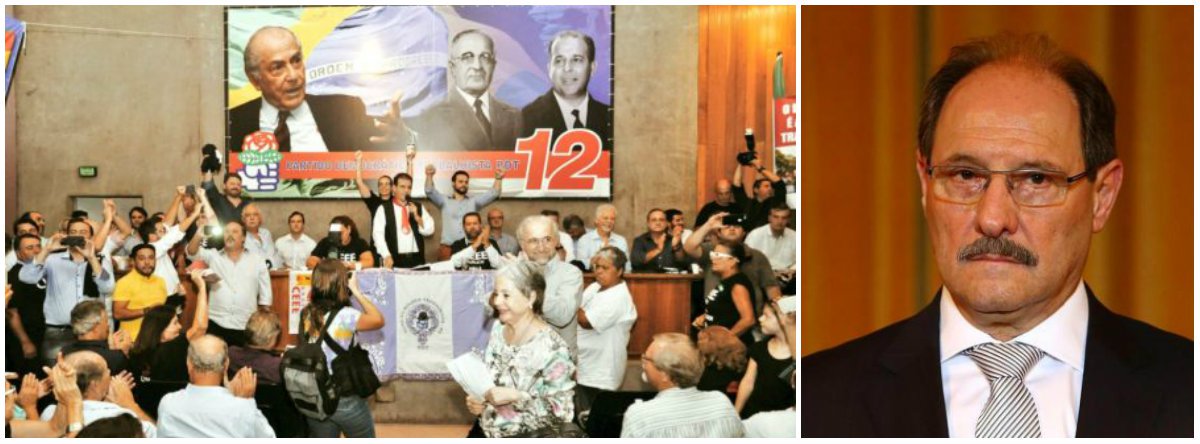 O PDT gaúcho confirmou a saída da base aliada do governo José Ivo Sartori (PMDB);em reunião na sede do partido, em Porto Alegre, somente sete dos presentes defenderam a permanência. Havia cerca de 300 votantes no diretório estadual; “Não basta sair do governo, temos que votar contra, falar contra esse governo. Todos precisam deixar os cargos no Executivo e passar a militar pelo PDT”, disse (Foto: Leonardo Lucena) O PDT gaúcho confirmou a saída da base aliada do governo José Ivo Sartori (PMDB);em reunião na sede do partido, em Porto Alegre, somente sete dos presentes defenderam a permanência. Havia cerca de 300 votantes no diretório estadual; “Não basta sair do governo, temos que votar contra, falar contra esse governo. Todos precisam deixar os cargos no Executivo e passar a militar pelo PDT”, disse