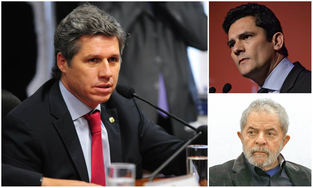 Deputado diz que juiz "tomou lado" e "se despiu do papel de juiz" ao dizer ao ex-presidente, durante o depoimento desta quarta-feira 10, que blogs apoiadores de Lula também o atacam; "Ele não nega veementemente os vazamentos à imprensa, e não só isso, ele rebate, ele entra na disputa com Lula. Quando diz 'os blogs também me combatem', ele reconhece ter um lado. E isso explica para mim inclusive a prisão do blogueiro Eduardo Guimarães. Ou seja, 'quem me bate, eu prendo'", explica o parlamentar; para Paulo Teixeira (PT-SP), Moro demonstrou ontem "mais uma vez sua parcialidade e tem que ser impedido" de julgar Lula (Foto: Gisele Federicce) Deputado diz que juiz "tomou lado" e "se despiu do papel de juiz" ao dizer ao ex-presidente, durante o depoimento desta quarta-feira 10, que blogs apoiadores de Lula também o atacam; "Ele não nega veementemente os vazamentos à imprensa, e não só isso, ele rebate, ele entra na disputa com Lula. Quando diz 'os blogs também me combatem', ele reconhece ter um lado. E isso explica para mim inclusive a prisão do blogueiro Eduardo Guimarães. Ou seja, 'quem me bate, eu prendo'", explica o parlamentar; para Paulo Teixeira (PT-SP), Moro demonstrou ontem "mais uma vez sua parcialidade e tem que ser impedido" de julgar Lula