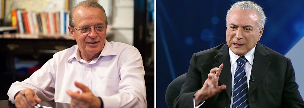 Ex-ministro da justiça Tarso Genro disse que o sinal cristalino da queda de Temer está no desembarque da Globo do seu governo; para o político gaúcho, a mídia fez uma espécie de "mea-culpa" ao desembarcar do governo de Michel Temer. "Como as delações da JBS saíram junto com as gravações, ou seja, combinadas com provas, a mídia caiu em uma armadilha em que é obrigada a tomar uma posição pública como se fosse um desague natural de posições anteriores. É uma espécie de mea-culpa, já que as acusações contra Temer e PSDB são infinitamente mais sustentáveis do que as que pesam contra Lula, que vinha sendo o alvo do noticiário", afirmou (Foto: Aquiles Lins) Ex-ministro da justiça Tarso Genro disse que o sinal cristalino da queda de Temer está no desembarque da Globo do seu governo; para o político gaúcho, a mídia fez uma espécie de "mea-culpa" ao desembarcar do governo de Michel Temer. "Como as delações da JBS saíram junto com as gravações, ou seja, combinadas com provas, a mídia caiu em uma armadilha em que é obrigada a tomar uma posição pública como se fosse um desague natural de posições anteriores. É uma espécie de mea-culpa, já que as acusações contra Temer e PSDB são infinitamente mais sustentáveis do que as que pesam contra Lula, que vinha sendo o alvo do noticiário", afirmou