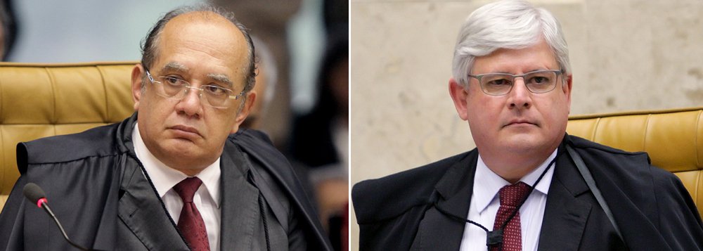 O ministro do Supremo Tribunal Federal (STF) Gilmar Mendes resolveu só agora, dois meses depois, revidar ao ataque do procurador geral da República, Rodrigo Janot, que em março disse que ele sofre de "decrepitude moral" e frequenta "banquetes palacianos"; Na réplica, Gilmar disse que "se o que o amigo íntimo falou dele numa carta aberta for verdade, Janot deve muitas explicações ao país"; o ministro se refere a uma carta aberta escrita pelo procurador e ex-ministro da Justiça Eugênio Aragão, 'ex-amigo' de Janot, por meio da qual ele conta como o atual procurador geral buscou apoio para ser indicado por Dilma Rousseff para o cargo, inclusive de José Genoino, então réu do 'mensalão' (Foto: Romulo Faro) O ministro do Supremo Tribunal Federal (STF) Gilmar Mendes resolveu só agora, dois meses depois, revidar ao ataque do procurador geral da República, Rodrigo Janot, que em março disse que ele sofre de "decrepitude moral" e frequenta "banquetes palacianos"; Na réplica, Gilmar disse que "se o que o amigo íntimo falou dele numa carta aberta for verdade, Janot deve muitas explicações ao país"; o ministro se refere a uma carta aberta escrita pelo procurador e ex-ministro da Justiça Eugênio Aragão, 'ex-amigo' de Janot, por meio da qual ele conta como o atual procurador geral buscou apoio para ser indicado por Dilma Rousseff para o cargo, inclusive de José Genoino, então réu do 'mensalão'