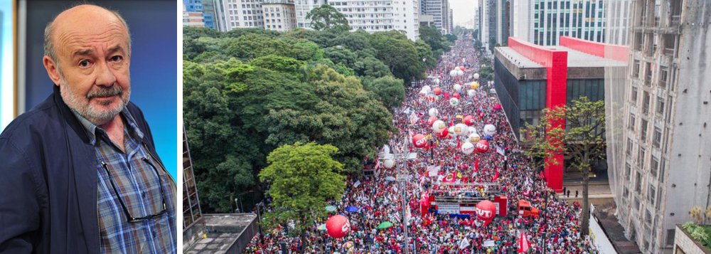 Jornalista Ricardo Kotscho traça um paralelo entre a primeira greve geral registrada no Brasil, em 1917, à paralisação geral convocada pelos movimentos sociais e centrais sindicais para esta sexta-feira (28) e ressalta que "se a primeira greve geral durou 30 dias, é impossível prever o tamanho da greve geral marcada para esta sexta-feira, dia 28, véspera do feriadão de 1º de Maio"; para ele, "a depender das dimensões que esta greve geral tomar, poderá ser um divisor de águas no contestado governo de Michel Temer, que até agora não foi ameaçado pelo que mais teme (sem trocadilho): as ruas" (Foto: Paulo Emílio) Jornalista Ricardo Kotscho traça um paralelo entre a primeira greve geral registrada no Brasil, em 1917, à paralisação geral convocada pelos movimentos sociais e centrais sindicais para esta sexta-feira (28) e ressalta que "se a primeira greve geral durou 30 dias, é impossível prever o tamanho da greve geral marcada para esta sexta-feira, dia 28, véspera do feriadão de 1º de Maio"; para ele, "a depender das dimensões que esta greve geral tomar, poderá ser um divisor de águas no contestado governo de Michel Temer, que até agora não foi ameaçado pelo que mais teme (sem trocadilho): as ruas"
