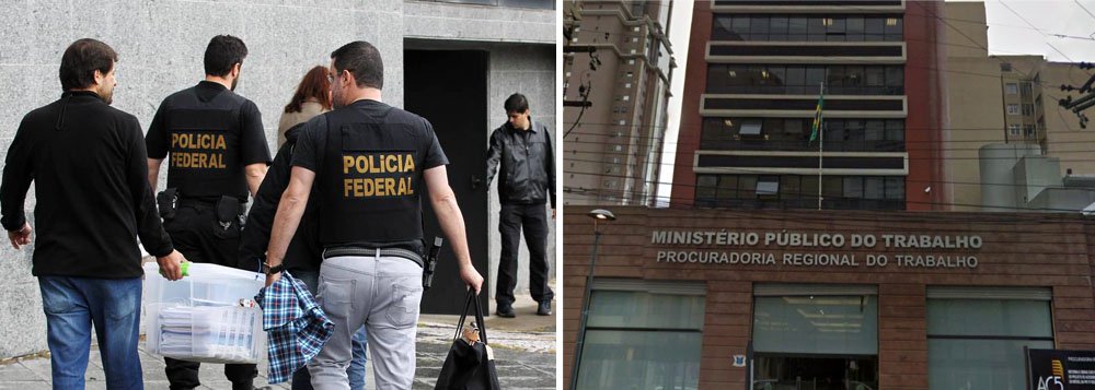 "Constitucionalmente cabe à Procuradoria da República o controle externo da Polícia Federal, mas é a Procuradoria do Ministério Público do Trabalho do Paraná à qual cabe investigar casos de meio ambiente do trabalho, inserindo-se aí o caso de assédio, que iniciou uma investigação sobre as relações trabalhistas dentro da Superintendência Regional do Departamento de polícia Federal do Paraná (SR/DPF/PR), um dos berços da Operação Lava Jato. Não se trata de cobrir falhas alheias, mas ao cumprir seu papel de controle do ambiente de trabalho, a PRT pode esbarrar em situações criadas por conta da Lava Jato, ainda que não tenha sido esta a motivação da investigação", mostra reportagem de Marcelo Auler (Foto: Giuliana Miranda) "Constitucionalmente cabe à Procuradoria da República o controle externo da Polícia Federal, mas é a Procuradoria do Ministério Público do Trabalho do Paraná à qual cabe investigar casos de meio ambiente do trabalho, inserindo-se aí o caso de assédio, que iniciou uma investigação sobre as relações trabalhistas dentro da Superintendência Regional do Departamento de polícia Federal do Paraná (SR/DPF/PR), um dos berços da Operação Lava Jato. Não se trata de cobrir falhas alheias, mas ao cumprir seu papel de controle do ambiente de trabalho, a PRT pode esbarrar em situações criadas por conta da Lava Jato, ainda que não tenha sido esta a motivação da investigação", mostra reportagem de Marcelo Auler