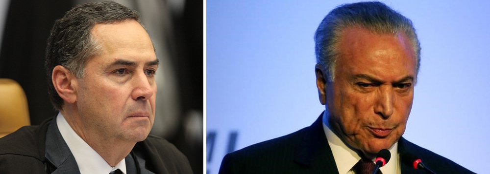 Relator da ação no Supremo Tribunal Federal que pode levar à convocação de eleições diretas para presidente, caso Michel Temer seja cassado pela Justiça Eleitoral, o ministro Luís Roberto Barroso já demonstrou seu posicionamento favorável à causa, durante um encontro com banqueiros nesta quarta-feira 5; Barroso já liberou a ação, que para ser julgada basta então uma decisão da presidente do STF, Cármen Lúcia; julgamento no Tribunal Superior Eleitoral, que pode cassar o mandato de Michel Temer, no entanto, teve início nessa semana e já foi adiado (Foto: Gisele Federicce) Relator da ação no Supremo Tribunal Federal que pode levar à convocação de eleições diretas para presidente, caso Michel Temer seja cassado pela Justiça Eleitoral, o ministro Luís Roberto Barroso já demonstrou seu posicionamento favorável à causa, durante um encontro com banqueiros nesta quarta-feira 5; Barroso já liberou a ação, que para ser julgada basta então uma decisão da presidente do STF, Cármen Lúcia; julgamento no Tribunal Superior Eleitoral, que pode cassar o mandato de Michel Temer, no entanto, teve início nessa semana e já foi adiado