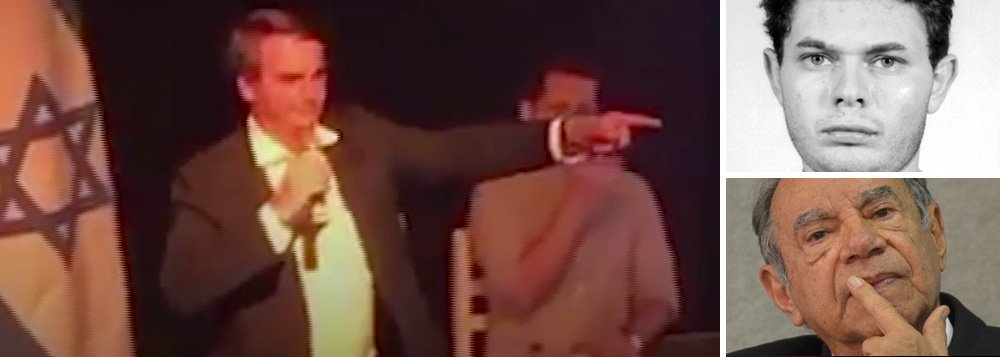 "Apresentação de Jair Bolsonaro na Hebraica ilustra a contradição de lideranças que cultivam - com toda justiça - a memória das atrocidades do Holocausto nazista, mas partilham o mesmo campo ideológico de forças que representam a intolerância e a opressão mais selvagem de nossa época", escreve Paulo Moreira Leite, articulista do 247; "Os elogios frequentes de Bolsonaro a Carlos Alberto Ustra, o coronel que se tornou o símbolo da tortura do regime militar, ofendem a memória de todos os brasileiros, inclusive cidadãos judeus que participaram da resistência a ditadura. Um deles, Chael Charles Schereier, participava da direção de uma organização armada ao lado de Dilma Rousseff", lembra o jornalista (Foto: Paulo Moreira Leite) "Apresentação de Jair Bolsonaro na Hebraica ilustra a contradição de lideranças que cultivam - com toda justiça - a memória das atrocidades do Holocausto nazista, mas partilham o mesmo campo ideológico de forças que representam a intolerância e a opressão mais selvagem de nossa época", escreve Paulo Moreira Leite, articulista do 247; "Os elogios frequentes de Bolsonaro a Carlos Alberto Ustra, o coronel que se tornou o símbolo da tortura do regime militar, ofendem a memória de todos os brasileiros, inclusive cidadãos judeus que participaram da resistência a ditadura. Um deles, Chael Charles Schereier, participava da direção de uma organização armada ao lado de Dilma Rousseff", lembra o jornalista