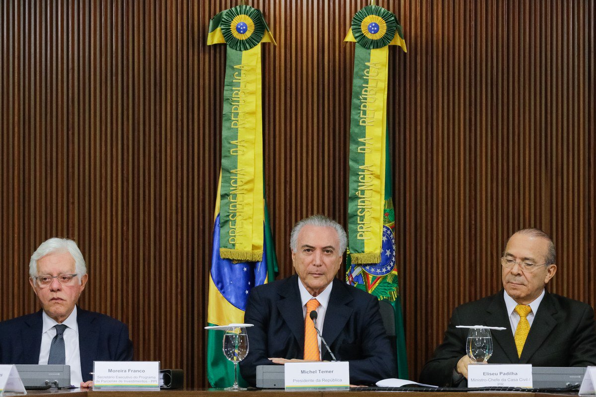 Moreira franco, Temer, eliseu padilha (Foto: Giuliana Miranda) Moreira franco, Temer, eliseu padilha