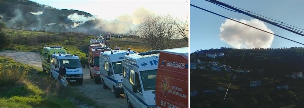 Uma explosão em fábrica de fogos de artifício, nesta terça-feira, na freguesia de Penajóia, munucípio de Lamego, em Portugal, provocou a morte a sete pessoas, informou a imprensa portuguesa; Polícia e bombeiros estão no local; número total de vítimas, no entanto ainda não é conclusivo, pois não há certeza sobre o número exato de pessoas que se encontravam nas instalações; um representante dos Bombeiros de Lamego disse ao jornal português Diário de Notícias que, ao todo, cerca de 15 pessoas estariam dentro da fábrica (Foto: Aquiles Lins) Uma explosão em fábrica de fogos de artifício, nesta terça-feira, na freguesia de Penajóia, munucípio de Lamego, em Portugal, provocou a morte a sete pessoas, informou a imprensa portuguesa; Polícia e bombeiros estão no local; número total de vítimas, no entanto ainda não é conclusivo, pois não há certeza sobre o número exato de pessoas que se encontravam nas instalações; um representante dos Bombeiros de Lamego disse ao jornal português Diário de Notícias que, ao todo, cerca de 15 pessoas estariam dentro da fábrica