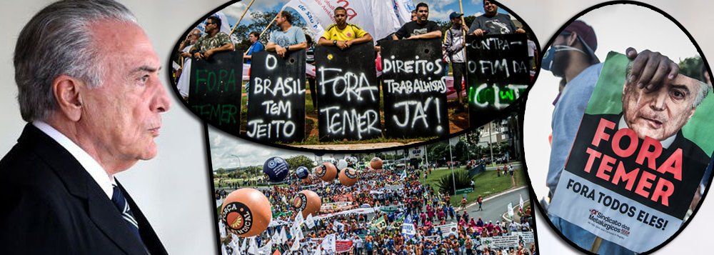 "O colapso do governo Temer está claro e só resta uma questão para os patrões do golpismo de coalizão: como impedir que sua queda seja empregada pela população para enterrar o projeto de reformas e restaurar a democracia através de Diretas-Já", escreve Paulo Moreira Leite, articulista do 247. Conforme PML, o protesto vitorioso de Brasília mostrou que a "relação de forças na sociedade se modificou, os diques de contenção arrebentaram e a questão do momento é permitir que a vontade da base possa se expressar no poder político"; conforme o articulista, ''quanto mais Temer for mantido em seu cargo, maiores serão as mobilizações que exigem sua queda. Mais desmoralizados ficarão aqueles que permanecerem a seu lado" (Foto: Paulo Moreira Leite) "O colapso do governo Temer está claro e só resta uma questão para os patrões do golpismo de coalizão: como impedir que sua queda seja empregada pela população para enterrar o projeto de reformas e restaurar a democracia através de Diretas-Já", escreve Paulo Moreira Leite, articulista do 247. Conforme PML, o protesto vitorioso de Brasília mostrou que a "relação de forças na sociedade se modificou, os diques de contenção arrebentaram e a questão do momento é permitir que a vontade da base possa se expressar no poder político"; conforme o articulista, ''quanto mais Temer for mantido em seu cargo, maiores serão as mobilizações que exigem sua queda. Mais desmoralizados ficarão aqueles que permanecerem a seu lado"