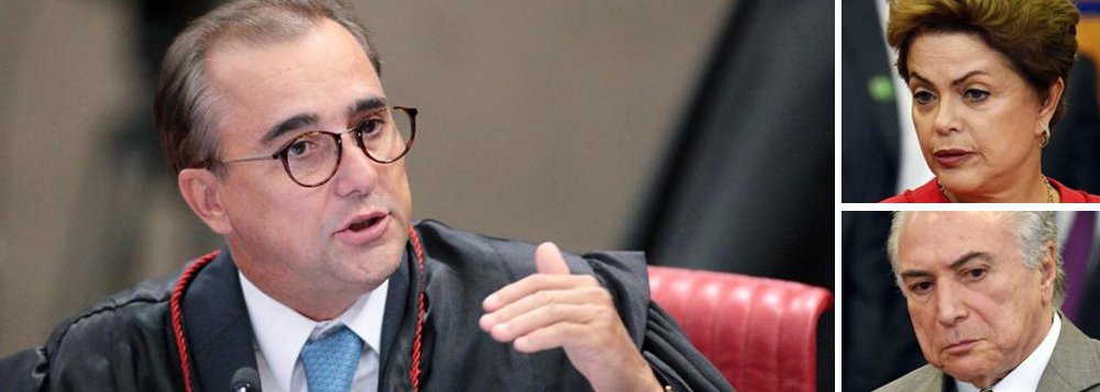 É indecoroso, mas é verdade; em entrevista à agência Reuters, o juiz Admar Gonzaga, indicado por Michel Temer ao Tribunal Superior Eleitoral, fala em punir a presidente eleita Dilma Rousseff e salvar Temer, que, segundo pesquisa CNI/Ibope, não merece a confiança de 79% dos brasileiros; "Não só a circunstância política e econômica, mas a circunstância do jogo político à época (da eleição)", disse o juiz; "O TSE tem responsabilidade política, tem que observar todos os elementos que seja razoável e proporcional"; Admar fala que a corte deve pensar nas circunstâncias do País, mas o golpe decorrente da aliança PMDB-PSDB produziu 13 milhões de desempregados e a maior recessão de todos os tempos
(Foto: Aquiles Lins) É indecoroso, mas é verdade; em entrevista à agência Reuters, o juiz Admar Gonzaga, indicado por Michel Temer ao Tribunal Superior Eleitoral, fala em punir a presidente eleita Dilma Rousseff e salvar Temer, que, segundo pesquisa CNI/Ibope, não merece a confiança de 79% dos brasileiros; "Não só a circunstância política e econômica, mas a circunstância do jogo político à época (da eleição)", disse o juiz; "O TSE tem responsabilidade política, tem que observar todos os elementos que seja razoável e proporcional"; Admar fala que a corte deve pensar nas circunstâncias do País, mas o golpe decorrente da aliança PMDB-PSDB produziu 13 milhões de desempregados e a maior recessão de todos os tempos