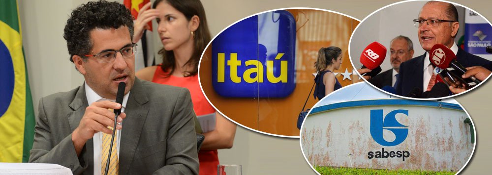 Deputado estadual Alencar Santana Braga, líder do PT na Assembleia Legislativa, afirmou que "o banco foi rapidamente contratado para a vender ao menos R$ 5 bi em ações da Sabesp", no governo Geraldo Alckmin; "No entanto, ninguém fala na melhora dos serviços à população e no tratamento do esgoto, prometidos pelo próprio Alckmin. Essa gente só se importa mesmo é com dinheiro..." (Foto: Leonardo Lucena) Deputado estadual Alencar Santana Braga, líder do PT na Assembleia Legislativa, afirmou que "o banco foi rapidamente contratado para a vender ao menos R$ 5 bi em ações da Sabesp", no governo Geraldo Alckmin; "No entanto, ninguém fala na melhora dos serviços à população e no tratamento do esgoto, prometidos pelo próprio Alckmin. Essa gente só se importa mesmo é com dinheiro..."