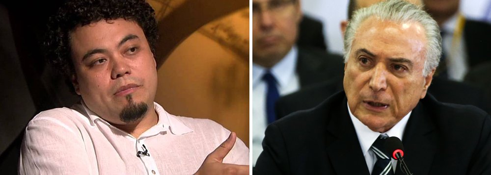 O jornalista Leonardo Sakamoto questiona como é possível que Michel Temer, que tem apenas 3% de aprovação, segundo pesquisa Ibope divulgada nessa quinta-feira, 28, ainda ocupe o Palácio do Planalto; "Quando instituições estão esgarçadas e desacreditadas, a melhor maneira de reestabelecer o equilíbrio seria devolver ao povo o direito de escolher diretamente um novo mandatário para governá-lo", diz o jornalista; "Ao que tudo indica, isso não deve acontecer, por falta de consenso político, por falta de melhor opção, por falta de mobilização e projetos alternativos, por muitos terem perdido a fé no país, por um grupo menor 3%, mas poderoso, estar ganhando muito com tudo isso. Manter Temer vivo por aparelhos pode nos custar nossa já pálida democracia" (Foto: Aquiles Lins) O jornalista Leonardo Sakamoto questiona como é possível que Michel Temer, que tem apenas 3% de aprovação, segundo pesquisa Ibope divulgada nessa quinta-feira, 28, ainda ocupe o Palácio do Planalto; "Quando instituições estão esgarçadas e desacreditadas, a melhor maneira de reestabelecer o equilíbrio seria devolver ao povo o direito de escolher diretamente um novo mandatário para governá-lo", diz o jornalista; "Ao que tudo indica, isso não deve acontecer, por falta de consenso político, por falta de melhor opção, por falta de mobilização e projetos alternativos, por muitos terem perdido a fé no país, por um grupo menor 3%, mas poderoso, estar ganhando muito com tudo isso. Manter Temer vivo por aparelhos pode nos custar nossa já pálida democracia"