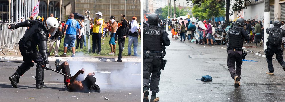 Alto Comissariado das Nações Unidas para os Direitos Humanos, por meio do seu Escritório Regional para América do Sul, condenou o que chamou de uso "excessivo da força por parte da Polícia Militar para reprimir protestos e manifestações no Brasil", em referência ao aparato utilizado para reprimir a manifestação da última quarta-feira (24) em Brasília, quando mais de 45 pessoas ficaram feridas, uma delas atingida por um disparo de arma de fogo; entidade criticou, ainda, a ação realizada no domingo (221), na Cracolândia, em São Paulo; ONU também teceu duras críticas a violência policial em ações urbanas e em conflitos agrários; segundo a entidade, existe uma "profunda preocupação pelo uso excessivo da força por parte das forças de segurança do Estado brasileiro" (Foto: Paulo Emílio) Alto Comissariado das Nações Unidas para os Direitos Humanos, por meio do seu Escritório Regional para América do Sul, condenou o que chamou de uso "excessivo da força por parte da Polícia Militar para reprimir protestos e manifestações no Brasil", em referência ao aparato utilizado para reprimir a manifestação da última quarta-feira (24) em Brasília, quando mais de 45 pessoas ficaram feridas, uma delas atingida por um disparo de arma de fogo; entidade criticou, ainda, a ação realizada no domingo (221), na Cracolândia, em São Paulo; ONU também teceu duras críticas a violência policial em ações urbanas e em conflitos agrários; segundo a entidade, existe uma "profunda preocupação pelo uso excessivo da força por parte das forças de segurança do Estado brasileiro"