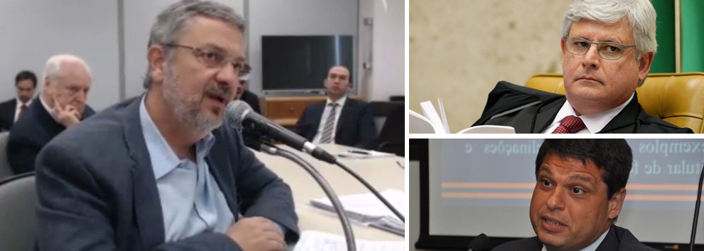 "No momento em que a Lava Jato vivia sua pior crise de credibilidade junto à opinião pública, com sérias denuncias envolvendo um procurador próximo de Janot e um advogado amigo de Moro, Curitiba retoma a ofensiva contra o PT. O teor repetitivo e frágil das acusações e a estranha oportunidade de fazê-las - no apagar das luzes da gestão de um procurador geral alvejado por incômoda suspeição - reforçam a convicção de que está em curso um movimento puramente midiático para tentar aplacar o desgaste público da operação", avalia o jornalista Ricardo Bruno sobre o depoimento do ex-ministro Antônio Palocci (Foto: Ricardo Bruno) "No momento em que a Lava Jato vivia sua pior crise de credibilidade junto à opinião pública, com sérias denuncias envolvendo um procurador próximo de Janot e um advogado amigo de Moro, Curitiba retoma a ofensiva contra o PT. O teor repetitivo e frágil das acusações e a estranha oportunidade de fazê-las - no apagar das luzes da gestão de um procurador geral alvejado por incômoda suspeição - reforçam a convicção de que está em curso um movimento puramente midiático para tentar aplacar o desgaste público da operação", avalia o jornalista Ricardo Bruno sobre o depoimento do ex-ministro Antônio Palocci