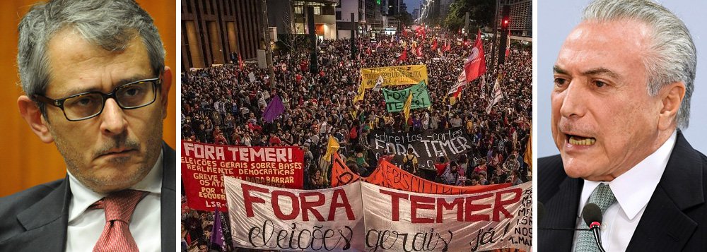 O empresário Otávio Frias Filho, que comprou uma perícia amadora para tentar salvar Michel Temer, agora reconhece, em editorial, que ele está por um fio; "Sua tarefa, dificílima, é contestar os indícios e procedimentos que motivaram um inquérito contra si e, mais relevante de um ponto de vista pragmático, evitar a debandada de sua coalizão parlamentar", diz o texto (Foto: Leonardo Attuch) O empresário Otávio Frias Filho, que comprou uma perícia amadora para tentar salvar Michel Temer, agora reconhece, em editorial, que ele está por um fio; "Sua tarefa, dificílima, é contestar os indícios e procedimentos que motivaram um inquérito contra si e, mais relevante de um ponto de vista pragmático, evitar a debandada de sua coalizão parlamentar", diz o texto