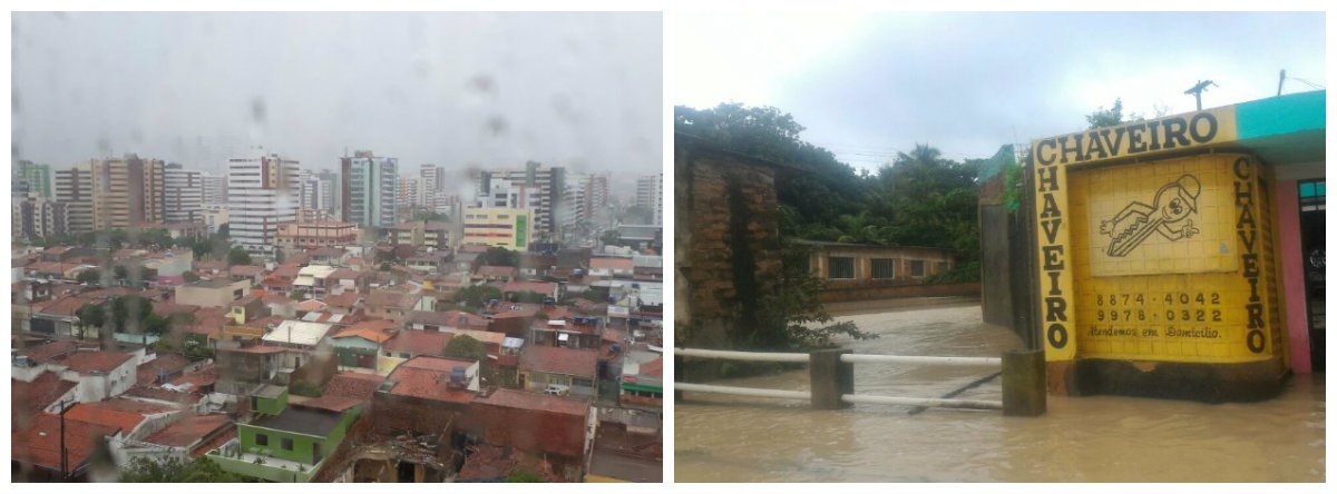 Chovendo desde o último fim de semana, Maceió já superou o volume de precipitações esperado para o mês de maio; essa é a primeira vez em quatro anos que a média de chuvas esperada para o período é superior ao previsto pelos órgãos de monitoramento; já foram registrados 39 deslizamentos de barreira, oito de imóveis, sendo duas casas desabadas totalmente, 22 quedas de árvores, 15 pontos de inundação, 53 árvores monitoradas por risco de queda e 12 barreiras e 24 imóveis com ameaça de deslizamento (Foto: Voney Malta) Chovendo desde o último fim de semana, Maceió já superou o volume de precipitações esperado para o mês de maio; essa é a primeira vez em quatro anos que a média de chuvas esperada para o período é superior ao previsto pelos órgãos de monitoramento; já foram registrados 39 deslizamentos de barreira, oito de imóveis, sendo duas casas desabadas totalmente, 22 quedas de árvores, 15 pontos de inundação, 53 árvores monitoradas por risco de queda e 12 barreiras e 24 imóveis com ameaça de deslizamento