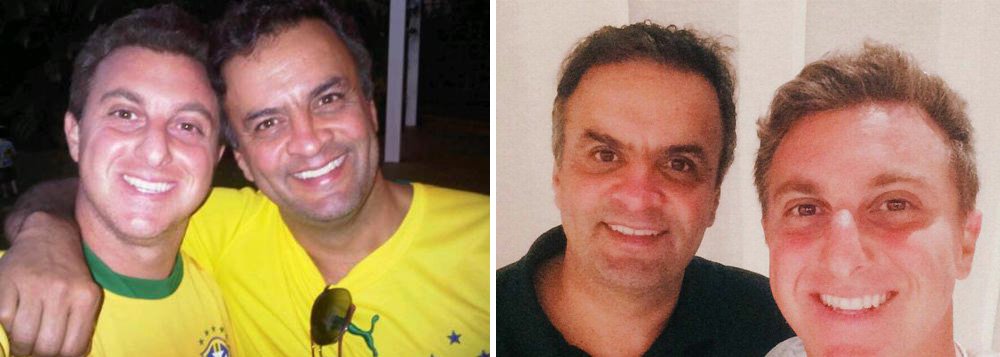 Apresentado por Fernando Henrique Cardoso como o "novo" no PSDB, o apresentador Luciano Huck se apressou em abandonar o barco do senador afastado Aécio Neves e apagou todas as fotos ao lado do senador que tinha postado em suas redes sociais; internautas não perdoaram a iniciativa de Huck; não faltaram piadas e críticas em torno do assunto; alguns lembraram da campanha feita por artistas durante o processo de impeachment da ex-presidenta Dilma Rousseff, do Partido dos Trabalhadores (PT) (Foto: Aquiles Lins) Apresentado por Fernando Henrique Cardoso como o "novo" no PSDB, o apresentador Luciano Huck se apressou em abandonar o barco do senador afastado Aécio Neves e apagou todas as fotos ao lado do senador que tinha postado em suas redes sociais; internautas não perdoaram a iniciativa de Huck; não faltaram piadas e críticas em torno do assunto; alguns lembraram da campanha feita por artistas durante o processo de impeachment da ex-presidenta Dilma Rousseff, do Partido dos Trabalhadores (PT)