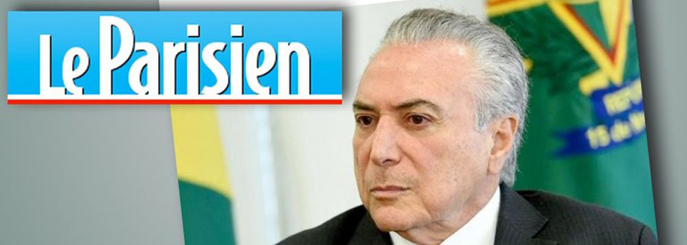 Jornal francês Le Parisien diz que governo Temer está "por um fio"; para o diário parisiense, além do envolvimento direito em casos de corrupção, Temer balança porque a economia vai muito mal (Foto: Charles Nisz) Jornal francês Le Parisien diz que governo Temer está "por um fio"; para o diário parisiense, além do envolvimento direito em casos de corrupção, Temer balança porque a economia vai muito mal