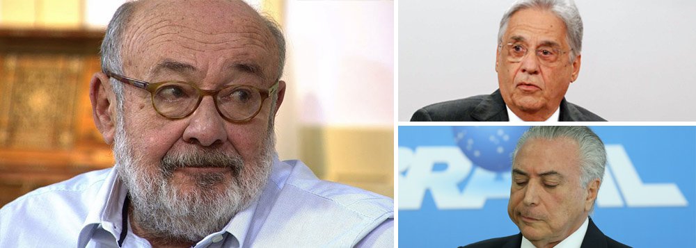 Jornalista Ricardo Kotscho comentou nesta sexta-feira, 5, o que considera ser uma "inversão de papéis" entre o ex-presidente Fernando Henrique Cardoso e Michel Temer; Kotscho lembra que no primeiro mandato de FHC, Michel Temer, já então cacique-mor do PMDB, era o relator do projeto de reforma previdenciária do governo enviado à Câmara; "Na última hora, o Michel Temer mudou coisas muito importantes que havia combinado conosco", relata FHC; "Ou seja, tudo mais ou menos como está acontecendo agora, vinte e um anos depois - e pelas mesmas razões. Em comum, os abusos a que FHC se referia são os direitos adquiridos pelas corporações do funcionalismo público em todos os níveis, mais unidos do que nunca na luta pela manutenção dos seus privilégios na legislação previdenciária", diz Kotscho (Foto: Aquiles Lins) Jornalista Ricardo Kotscho comentou nesta sexta-feira, 5, o que considera ser uma "inversão de papéis" entre o ex-presidente Fernando Henrique Cardoso e Michel Temer; Kotscho lembra que no primeiro mandato de FHC, Michel Temer, já então cacique-mor do PMDB, era o relator do projeto de reforma previdenciária do governo enviado à Câmara; "Na última hora, o Michel Temer mudou coisas muito importantes que havia combinado conosco", relata FHC; "Ou seja, tudo mais ou menos como está acontecendo agora, vinte e um anos depois - e pelas mesmas razões. Em comum, os abusos a que FHC se referia são os direitos adquiridos pelas corporações do funcionalismo público em todos os níveis, mais unidos do que nunca na luta pela manutenção dos seus privilégios na legislação previdenciária", diz Kotscho