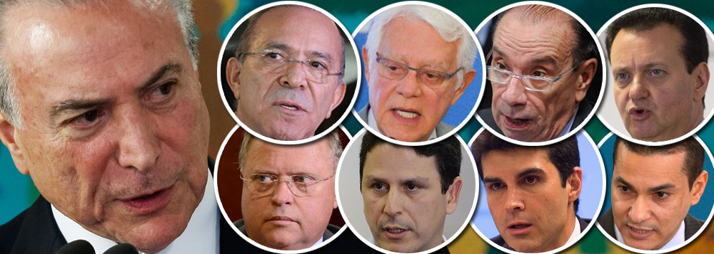 Deputados Afonso Florence (PT-BA) e Robinson Almeida (PT-BA) protocolaram nesta quarta-feira (19), na Comissão de Ética Pública da Presidência da República, uma representação contra os oito ministros do governo Michel Temer citados nas delações da Odebrecht e alvos de investigações de corrupção ativa e passiva, lavagem de dinheiro, crime contra a ordem econômica e fraude em licitações; "Graves suspeitas tornam insustentável a permanência dos investigados à frente das pastas", dizem os deputados; segundo os deputados, Eliseu Padilha, Moreira Franco, Aloysio Nunes, Gilberto Kassab, Bruno Araújo, Helder Barbalho, Blairo Maggi e Marcos Pereira "perderam a capacidade de atuação moral para o exercício dos cargos que ocupam"; Comissão de Ética terá que se manifestar a respeito (Foto: Aquiles Lins) Deputados Afonso Florence (PT-BA) e Robinson Almeida (PT-BA) protocolaram nesta quarta-feira (19), na Comissão de Ética Pública da Presidência da República, uma representação contra os oito ministros do governo Michel Temer citados nas delações da Odebrecht e alvos de investigações de corrupção ativa e passiva, lavagem de dinheiro, crime contra a ordem econômica e fraude em licitações; "Graves suspeitas tornam insustentável a permanência dos investigados à frente das pastas", dizem os deputados; segundo os deputados, Eliseu Padilha, Moreira Franco, Aloysio Nunes, Gilberto Kassab, Bruno Araújo, Helder Barbalho, Blairo Maggi e Marcos Pereira "perderam a capacidade de atuação moral para o exercício dos cargos que ocupam"; Comissão de Ética terá que se manifestar a respeito