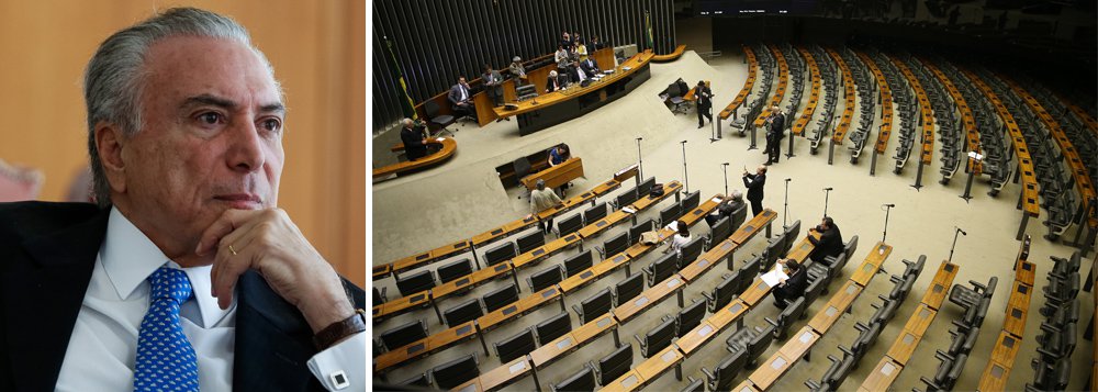Denúncia que será oferecida pelo procurador-geral da República, Rodrigo Janot, na próxima semana, deve ser enviada ao Congresso Nacional pelo ministro Edson Fachin, do Supremo Tribunal Federal, e precisa de 342 votos, dos 513 deputados, para avançar no Congresso; pela Constituição, ação penal contra o presidente da República só é aberta no STF com aval da Câmara; integrantes da base aliada temem se desgastar ao discursar no microfone contra o prosseguimento da ação, e por isso planejam nem aparecer na sessão (Foto: Gisele Federicce) Denúncia que será oferecida pelo procurador-geral da República, Rodrigo Janot, na próxima semana, deve ser enviada ao Congresso Nacional pelo ministro Edson Fachin, do Supremo Tribunal Federal, e precisa de 342 votos, dos 513 deputados, para avançar no Congresso; pela Constituição, ação penal contra o presidente da República só é aberta no STF com aval da Câmara; integrantes da base aliada temem se desgastar ao discursar no microfone contra o prosseguimento da ação, e por isso planejam nem aparecer na sessão