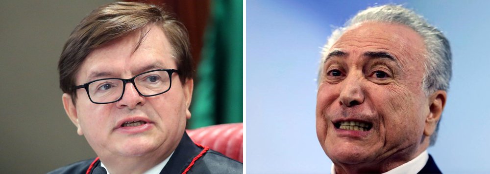 Na retomada do julgamento da ação de cassação do mandato de Michel Temer no TSE, o ministro Herman Benjamin sinalizou que votará pela perda do mandato de Temer; após as falas dos advogados do PSDB, da presidente eleita Dilma Rousseff, de Temer, e do Ministério Público Eleitoral, Herman Benjamin rejeitou e foi acompanhado pelo Plenário as quatro questões preliminares apresentadas pelas partes: impossibilidade de o TSE cassar diploma de presidente, perda do objeto em virtude da cassação de mandato pelo impeachment e inversão da ordem de testemunhas; julgamento foi suspenso e continuará nesta quarta-feira, 7, a partir das 9h (Foto: Ana Pupulin) Na retomada do julgamento da ação de cassação do mandato de Michel Temer no TSE, o ministro Herman Benjamin sinalizou que votará pela perda do mandato de Temer; após as falas dos advogados do PSDB, da presidente eleita Dilma Rousseff, de Temer, e do Ministério Público Eleitoral, Herman Benjamin rejeitou e foi acompanhado pelo Plenário as quatro questões preliminares apresentadas pelas partes: impossibilidade de o TSE cassar diploma de presidente, perda do objeto em virtude da cassação de mandato pelo impeachment e inversão da ordem de testemunhas; julgamento foi suspenso e continuará nesta quarta-feira, 7, a partir das 9h