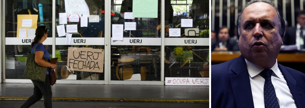 Um dia após a homologação do acordo de recuperação fiscal do estado do Rio, que prevê ajuste fiscal de R$ 63 bilhões até 2020, o governador Luiz Fernando Pezão afirmou que não pretende privatizar a Universidade Estadual do Rio de Janeiro (UeRJ), como chegou a ser cogitado após a aprovação; "Foi feita essa sugestão, mas isso é totalmente fora de questão, ainda mais uma universidade estadual de excelência como a Uerj", afirmou Pezão (Foto: Leonardo Lucena) Um dia após a homologação do acordo de recuperação fiscal do estado do Rio, que prevê ajuste fiscal de R$ 63 bilhões até 2020, o governador Luiz Fernando Pezão afirmou que não pretende privatizar a Universidade Estadual do Rio de Janeiro (UeRJ), como chegou a ser cogitado após a aprovação; "Foi feita essa sugestão, mas isso é totalmente fora de questão, ainda mais uma universidade estadual de excelência como a Uerj", afirmou Pezão