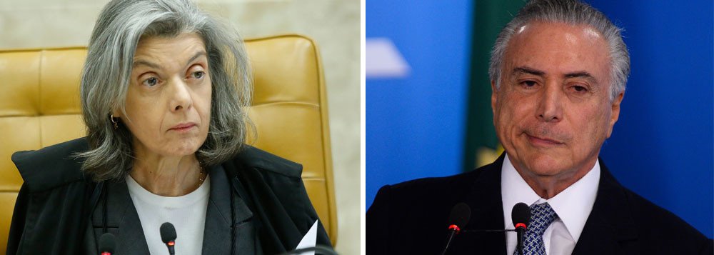 De acordo com o gabinete da presidente da Corte, Cármen Lúcia, o pedido de suspensão do inquérito “foi oficializado pelo ministro relator à presidência do STF, e será levado ao colegiado na próxima quarta-feira (24)”; Os 11 ministros do STF irão decidir sobre a continuidade ou paralisação do inquérito em que Michel Temer é investigado; em documento enviado ao STF, o procurador Rodrigo Janot disse que não se opõe à perícia no áudio da conversa entre Temer e Joesley Batista, dono da JBS, mas afirmou estar certo de que a gravação não contém qualquer mácula que comprometa a essência do diálogo; segundo a PGR, Temer cometeu crimes de corrupção passiva, organização criminosa e tentativa de obstrução às investigações da Operação Lava Jato (Foto: Leonardo Lucena) De acordo com o gabinete da presidente da Corte, Cármen Lúcia, o pedido de suspensão do inquérito “foi oficializado pelo ministro relator à presidência do STF, e será levado ao colegiado na próxima quarta-feira (24)”; Os 11 ministros do STF irão decidir sobre a continuidade ou paralisação do inquérito em que Michel Temer é investigado; em documento enviado ao STF, o procurador Rodrigo Janot disse que não se opõe à perícia no áudio da conversa entre Temer e Joesley Batista, dono da JBS, mas afirmou estar certo de que a gravação não contém qualquer mácula que comprometa a essência do diálogo; segundo a PGR, Temer cometeu crimes de corrupção passiva, organização criminosa e tentativa de obstrução às investigações da Operação Lava Jato