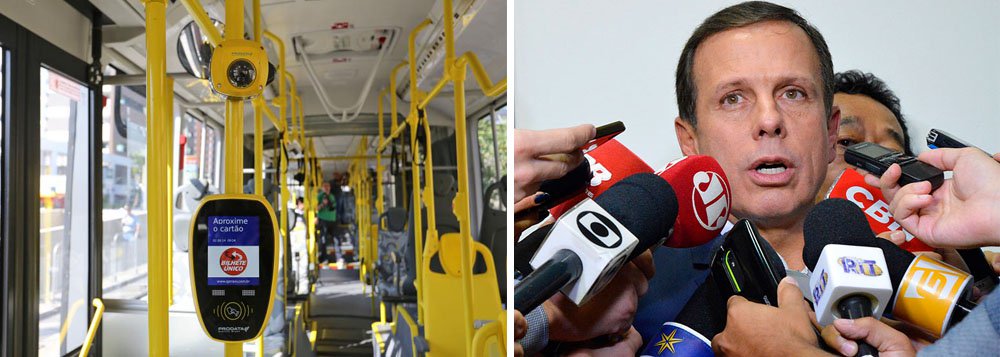 Prefeito João Doria (PSDB), sancionou projeto de lei para concessões e permissões na cidade de São Paulo; entre os equipamentos públicos que passarão por licitação estão o Mercado Municipal, o Parque Ibirapuera, as praças, os planetários, os terminais de ônibus e o bilhete único; segundo Doria, medida vai gerar economia anual e garantiu que as mudanças no bilhete único não vão gerar aumento na tarifa do transporte público; medida tem encontrado forte resistência por parte da população que é contrária a entrega destes serviços à iniciativa privada (Foto: Paulo Emílio) Prefeito João Doria (PSDB), sancionou projeto de lei para concessões e permissões na cidade de São Paulo; entre os equipamentos públicos que passarão por licitação estão o Mercado Municipal, o Parque Ibirapuera, as praças, os planetários, os terminais de ônibus e o bilhete único; segundo Doria, medida vai gerar economia anual e garantiu que as mudanças no bilhete único não vão gerar aumento na tarifa do transporte público; medida tem encontrado forte resistência por parte da população que é contrária a entrega destes serviços à iniciativa privada
