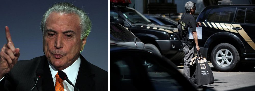 A Polícia Federal enviou à defesa de Michel Temer nada menos que 84 perguntas a respeito da conversa que ele teve com Joesley Batista, dono da JBS, no Palácio do Jaburu em março desse ano, e que foi gravada pelo empresário; o áudio faz parte da delação premiada da empresa no âmbito da Lava Jato, segundo o jornalista Gerson Camarotti, a defesa de Temer "levou um susto"; o peemedebista terá 24 horas para responder todos os questionamentos, caso decida por responder; Temer tentou se livrar do interrogatório antes que ocorresse a perícia oficial da gravação, mas o pedido foi negado pelo ministro Edson Fachin, do STF, que lembrou a Temer que ele pode não responder (Foto: Gisele Federicce) A Polícia Federal enviou à defesa de Michel Temer nada menos que 84 perguntas a respeito da conversa que ele teve com Joesley Batista, dono da JBS, no Palácio do Jaburu em março desse ano, e que foi gravada pelo empresário; o áudio faz parte da delação premiada da empresa no âmbito da Lava Jato, segundo o jornalista Gerson Camarotti, a defesa de Temer "levou um susto"; o peemedebista terá 24 horas para responder todos os questionamentos, caso decida por responder; Temer tentou se livrar do interrogatório antes que ocorresse a perícia oficial da gravação, mas o pedido foi negado pelo ministro Edson Fachin, do STF, que lembrou a Temer que ele pode não responder