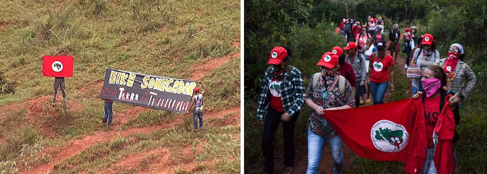 Cerca de 100 mulheres do Movimento dos Trabalhadores Rurais Sem Terra (MST) ocuparam nesta quarta-feira, 8, uma fazenda que pertence ao empresário Eike Batista; propriedade fica em Itatiaiuçu (MG) e tem cerca de 3 mil hectares e segundo a integrante da direção nacional do MST, Esther Hoffman, as terras da fazenda estão improdutivas há seis anos; MST pretende montar no local um acampamento para cerca de 150 famílias (Foto: Aquiles Lins) Cerca de 100 mulheres do Movimento dos Trabalhadores Rurais Sem Terra (MST) ocuparam nesta quarta-feira, 8, uma fazenda que pertence ao empresário Eike Batista; propriedade fica em Itatiaiuçu (MG) e tem cerca de 3 mil hectares e segundo a integrante da direção nacional do MST, Esther Hoffman, as terras da fazenda estão improdutivas há seis anos; MST pretende montar no local um acampamento para cerca de 150 famílias