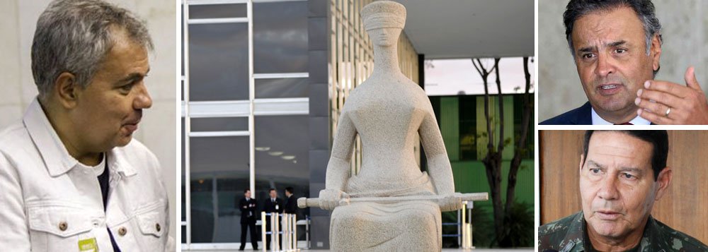 "Preservar os direitos do senador Aécio Neves –o mandato que lhe foi conferido pelo povo de seu Estado– não é defender a impunidade. É defender o devido processo legal, é defender ordenamento jurídico, é defender a soberania do voto popular", diz o jornalista e consultor Mario Rosa, que avalia que o STF tentou se dobrar ao general Mourão; o militar afirmou que se o Judiciário não for capaz de afastar alguns "elementos", isso deveria ser feito pelas Forças Armadas (Foto: Leonardo Attuch) "Preservar os direitos do senador Aécio Neves –o mandato que lhe foi conferido pelo povo de seu Estado– não é defender a impunidade. É defender o devido processo legal, é defender ordenamento jurídico, é defender a soberania do voto popular", diz o jornalista e consultor Mario Rosa, que avalia que o STF tentou se dobrar ao general Mourão; o militar afirmou que se o Judiciário não for capaz de afastar alguns "elementos", isso deveria ser feito pelas Forças Armadas