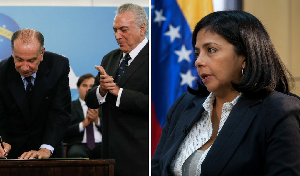A ministra das Relações Exteriores da Venezuela, Delcy Rodríguez, afirmou nesta terça-feira (7) que o novo chanceler do Brasil, Aloysio Nunes, começou "com o pé esquerdo" suas funções como diplomata, depois que ele atacou o país, ao denunciar que lá existe uma "escalada autoritária", e expressar sua "preocupação" com isso (Foto: Giuliana Miranda) A ministra das Relações Exteriores da Venezuela, Delcy Rodríguez, afirmou nesta terça-feira (7) que o novo chanceler do Brasil, Aloysio Nunes, começou "com o pé esquerdo" suas funções como diplomata, depois que ele atacou o país, ao denunciar que lá existe uma "escalada autoritária", e expressar sua "preocupação" com isso