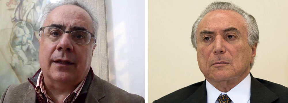 Jornalista Luis Nassif considera que Michel Temer é um cadáver político que deve ser preso quando deixar a presidência; "Não bastará tirar o esquema Temer do poder. Será preciso desinfetar o Estado do profundo processo de aparelhamento que jogou por todos os poros da máquina pública, da EBC à Funai, da Funasa à Eletronuclear, os integrantes das quadrilhas de Eduardo Cunha, Aécio, Padilha e da horda dos 120 hunos eleitos pela maior máquina de corrupção da história, no bojo dos campeões nacionais", diz Nassif; "Aliás, a literatura desenvolvimentista terá que mergulhar em profunda autocrítica sobre os desmandos desse modelo de criação de campeões nacionais" (Foto: Aquiles Lins) Jornalista Luis Nassif considera que Michel Temer é um cadáver político que deve ser preso quando deixar a presidência; "Não bastará tirar o esquema Temer do poder. Será preciso desinfetar o Estado do profundo processo de aparelhamento que jogou por todos os poros da máquina pública, da EBC à Funai, da Funasa à Eletronuclear, os integrantes das quadrilhas de Eduardo Cunha, Aécio, Padilha e da horda dos 120 hunos eleitos pela maior máquina de corrupção da história, no bojo dos campeões nacionais", diz Nassif; "Aliás, a literatura desenvolvimentista terá que mergulhar em profunda autocrítica sobre os desmandos desse modelo de criação de campeões nacionais"