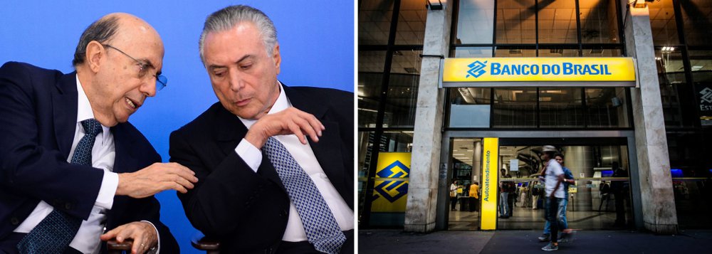 Autor do maior rombo fiscal da história do País, Michel Temer se desfaz aos poucos do patrimônio público; nessa sexta-feira, 9, a CVM divulgou que o governo federal vendeu 9 milhões de ações do Banco do Brasil em agosto; de acordo com a equipe do Itaú BBA, a venda deve ter sido feita pelo Fundo Soberano; considerando a venda das ações de maio, junho, julho e agosto, o governo já vendeu 30,9 milhões de ações, o que representa cerca de 29% do total de ações do Fundo Soberano no banco (Foto: Aquiles Lins) Autor do maior rombo fiscal da história do País, Michel Temer se desfaz aos poucos do patrimônio público; nessa sexta-feira, 9, a CVM divulgou que o governo federal vendeu 9 milhões de ações do Banco do Brasil em agosto; de acordo com a equipe do Itaú BBA, a venda deve ter sido feita pelo Fundo Soberano; considerando a venda das ações de maio, junho, julho e agosto, o governo já vendeu 30,9 milhões de ações, o que representa cerca de 29% do total de ações do Fundo Soberano no banco